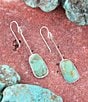 Color:Turquoise - Image 2 - Sterling Silver and Genuine Stone Turquoise Linear Earrings