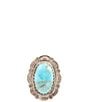 Barse Bronco Blue Turquoise Sterling Silver Concho Ring - Image 2