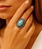 Barse Bronco Blue Turquoise Sterling Silver Concho Ring - Image 3