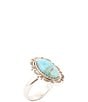 Barse Bronco Blue Turquoise Sterling Silver Concho Ring - Image 1