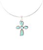 Barse Cross Pendant Sterling Silver Statement Collar Necklace - Image 2