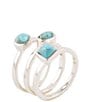 Barse Sterling Silver Blue Turquoise Stackable Ring - Image 1