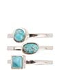 Barse Sterling Silver Blue Turquoise Stackable Ring - Image 2