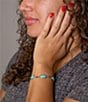 Barse Linked Blue Turquoise and Sterling Silver Bracelet, Color:Turquoise/Silver - Image 4
