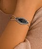 Barse Sterling Silver and Midnight Onyx Cuff Bracelet, Color:Onyx/Silver - Image 3