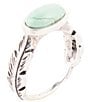 Color:Sterling Silver - Image 1 - Sterling Silver and Turquoise Genuine Stone Quill Ring