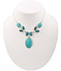 Barse Seaside Sterling Silver Turquoise and Apatite Statement Necklace - Image 1