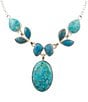 Barse Seaside Sterling Silver Turquoise and Apatite Statement Necklace - Image 2