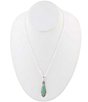 Color:Turquoise/Silver - Image 1 - Sterling Silver Turquoise Pendant Necklace