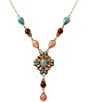 Barse Sundown Trail Golden and Genuine Stone Y Necklace - Image 1
