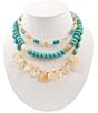 Barse Sunlit Oasis Genuine Stone Beaded Statement Necklace - Image 1