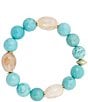 Barse Sunlit Oasis Genuine Stone Beaded Stretch Bracelet - Image 1