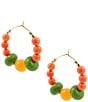 Barse Sunset Bazaar Genuine Stone Beaded Hoop Earrings - Image 1