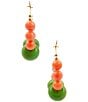 Barse Sunset Bazaar Genuine Stone Beaded Hoop Earrings - Image 2