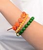 Barse Sunset Bazaar Genuine Stone Beaded Stretch Bracelet Set - Image 3