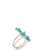 Barse Trio Silver And Genuine Turquoise Statement Ring - Image 1