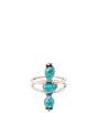 Barse Trio Silver And Genuine Turquoise Statement Ring - Image 2