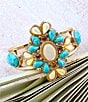 Barse Barcelona Golden Statement Cuff Bracelet, Color:Mother of Pearl - Image 3