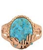 Barse Turquoise Cowboy Cactus Statement Cuff Bracelet - Image 2