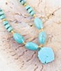 Color:Magnesite/Gold - Image 2 - Turquoise Magnesite Genuine Stone Pendant Necklace
