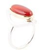 Barse Shine Bright Purple Amethyst Sterling Silver and Gold Ring, Color:Carnelian - Image 1