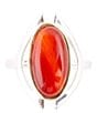 Barse Shine Bright Purple Amethyst Sterling Silver and Gold Ring, Color:Carnelian - Image 2