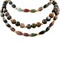 Barse Verdant Glow Golden And Agate Beaded Statement Necklace - Image 2