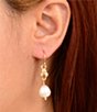 Barse Wind Dancer Freshwater Pearl Drop Earrings - Image 3