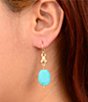 Barse Wind Dancer Turquoise Magnesite Drop Earrings - Image 3