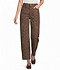 Bayeas Denim Paisley Print High Rise Barrel Leg Ankle Length Jeans - Image 1