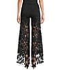 Bayeas Stretch Denim High Rise Lace Embellished Wide Leg Ankle Jeans - Image 6