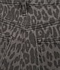 Bayeas Stretch Denim Leopard Print Wide Leg Jeans, Color:Black Leopard - Image 4