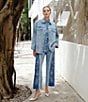 Bayeas Ultra High Rise Wide Leg Embroidered Medium Wash Jeans - Image 5