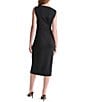 BCBG Knit Ruched Boat Neck Midi Dress - Image 2