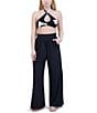 Color:Black - Image 4 - MaxAzria Solid High Waist Wide Leg Side Slit Pull-On Pants Swim Cover-Up