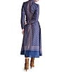 BCBG Printed Hammered Satin Long Sleeve Midi Dress - Image 2