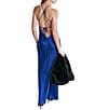 BCBG Satin Halter Open Back Sheath Dress - Image 2