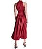 BCBG Satin Mock Neck Drop Waist Maxi Dress - Image 2
