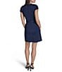 BCBG Scuba Square Neck Short Sleeve Belted Mini Dress - Image 2