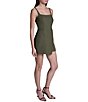 BCBG Scuba Twill Sleeveless Square Neck Short Romper - Image 3