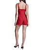 BCBG Scuba Twill Sleeveless Square Neck Short Romper - Image 2