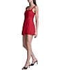 BCBG Scuba Twill Sleeveless Square Neck Short Romper - Image 3