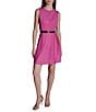 BCBG Sleeveless Belted Short Sheath Knit Dress - Image 1