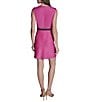 BCBG Sleeveless Belted Short Sheath Knit Dress - Image 2