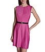 BCBG Sleeveless Belted Short Sheath Knit Dress - Image 3