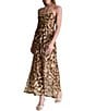 BCBG Strapless Cheetah Mesh Maxi Dress - Image 3