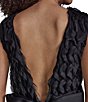 BCBG Wavy Tulle Crew Neck Sleeveless Large Bow Shift Mini Dress - Image 4