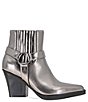 Color:Pewter - Image 2 - Cassidy Metallic Western Booties