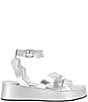 Color:Silver - Image 2 - Faye Metallic Scalloped Platform Sandals