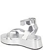 Color:Silver - Image 4 - Faye Metallic Scalloped Platform Sandals